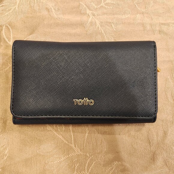 Totto Navy Blue RFID Blocker Wallet, New Without Tags! - Picture 1 of 10
